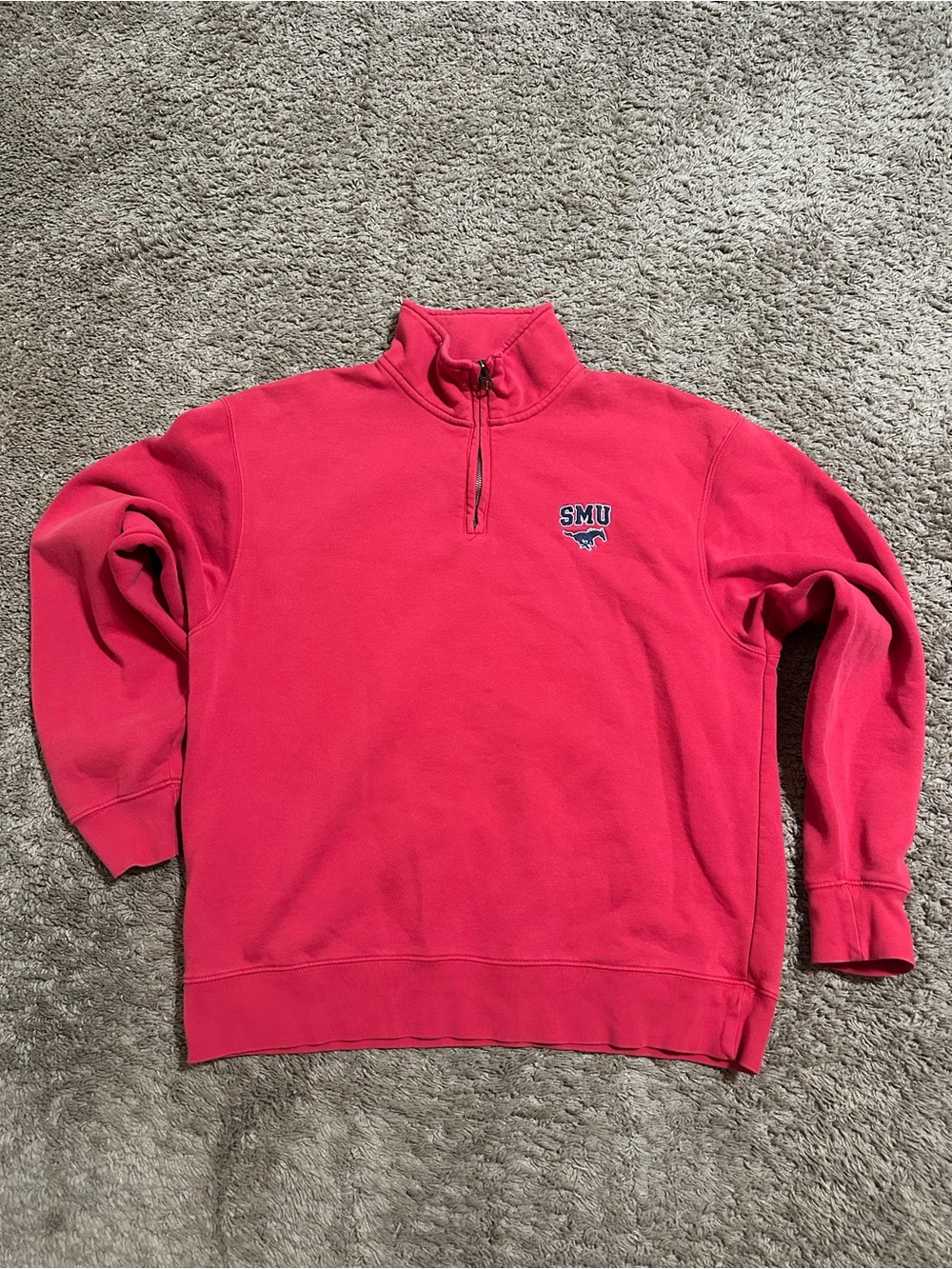 Vintage NCAA Jansport SMU Mustangs “triple red” sweater 90s size large